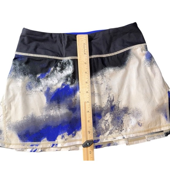 Lululemon Run Pace Setter Skirt 2 Black Blue Milky Way Print Activewear w/Bag‎ - Picture 12 of 13